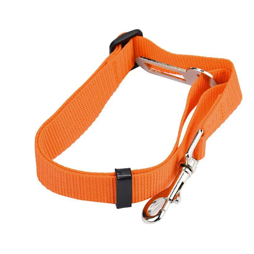 Pet Car Seat Belt Adjustable Quick-Release Nylon Restraint