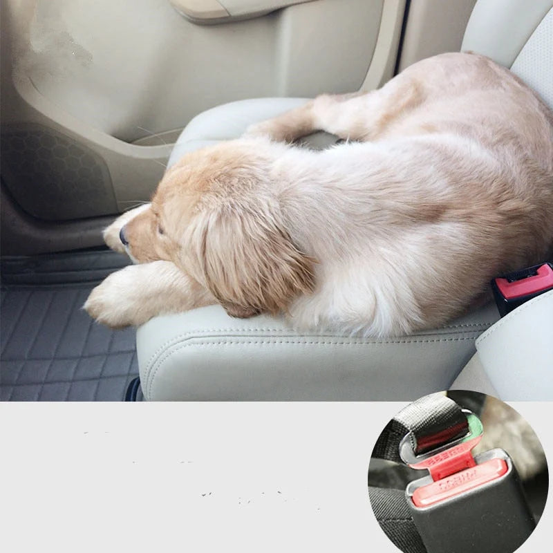 Pet Car Seat Belt Adjustable Quick-Release Nylon Restraint