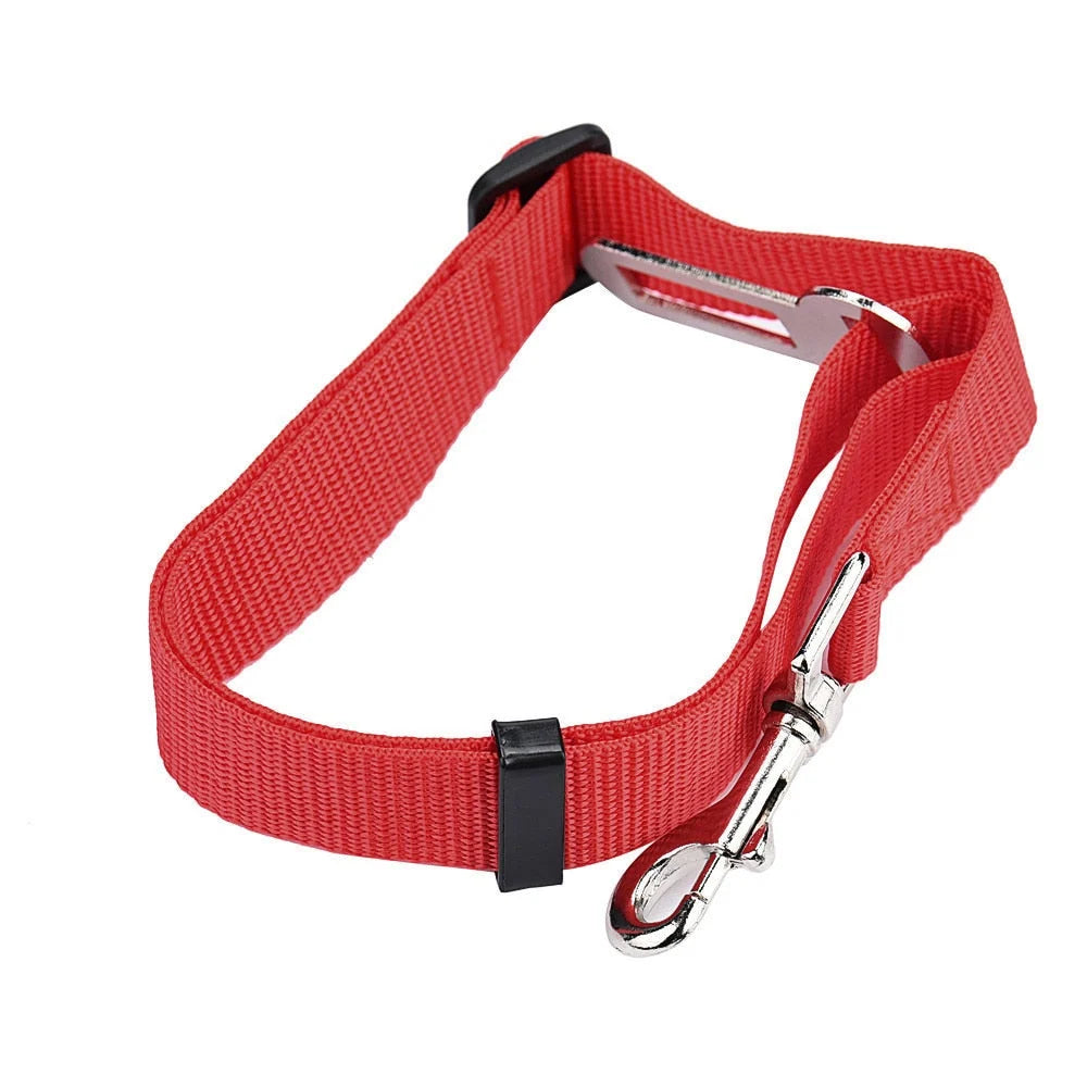 Pet Car Seat Belt Adjustable Quick-Release Nylon Restraint