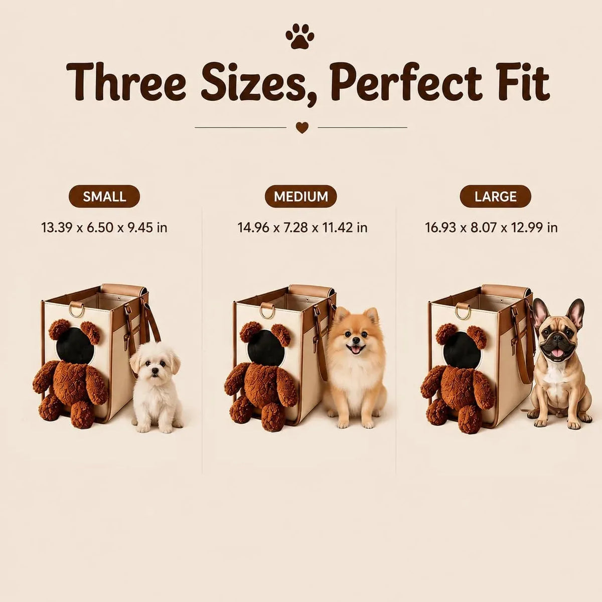 Pet Carrier Breathable Mesh Viewing Window Water-Resistant Vegan Leather