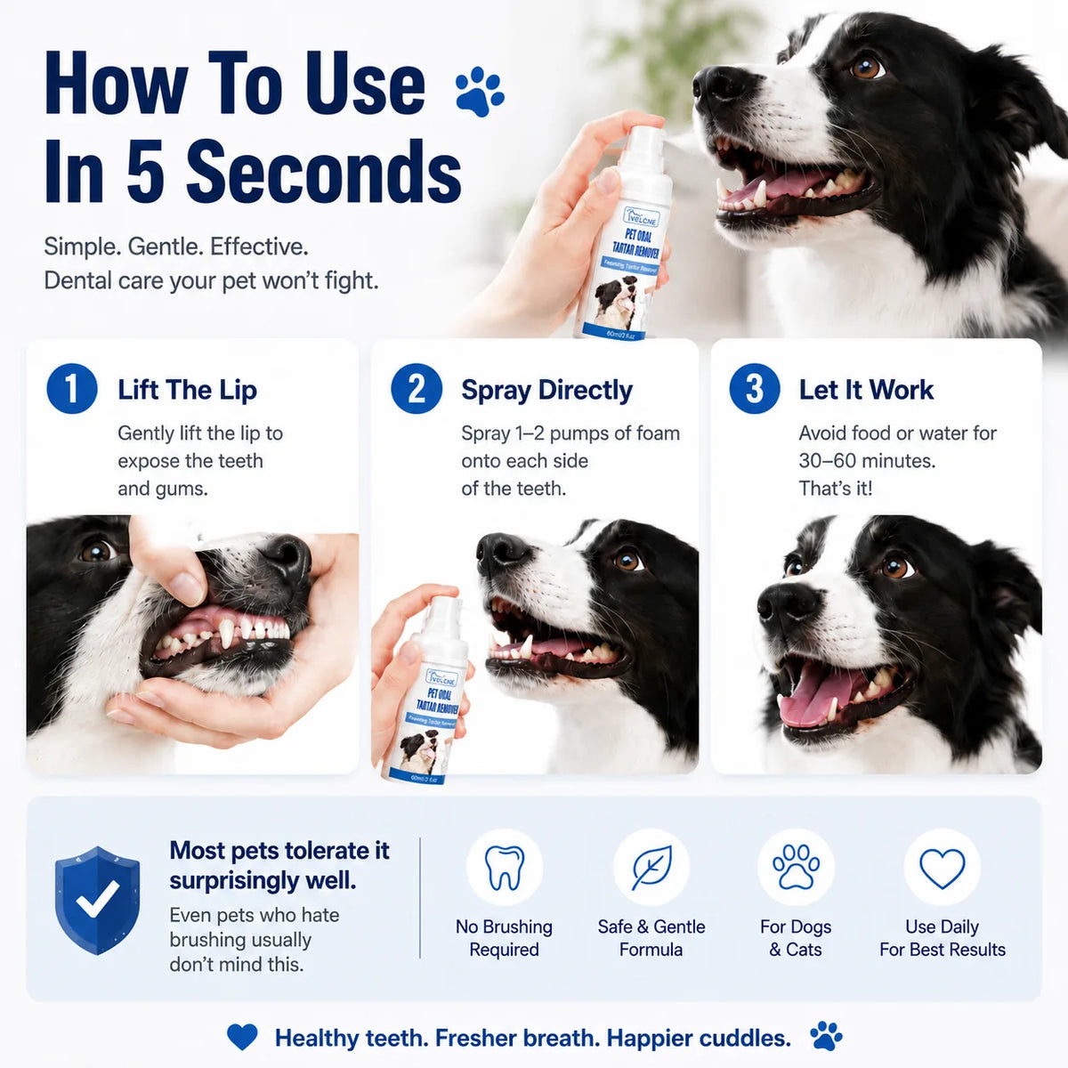 Pet Dental Spray Tartar Care Set of 2