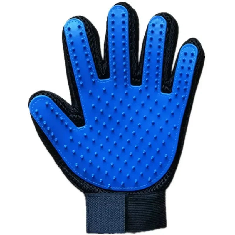 Pet Deshedding Glove Silicone Tips Bath Mitt for Dogs & Cats