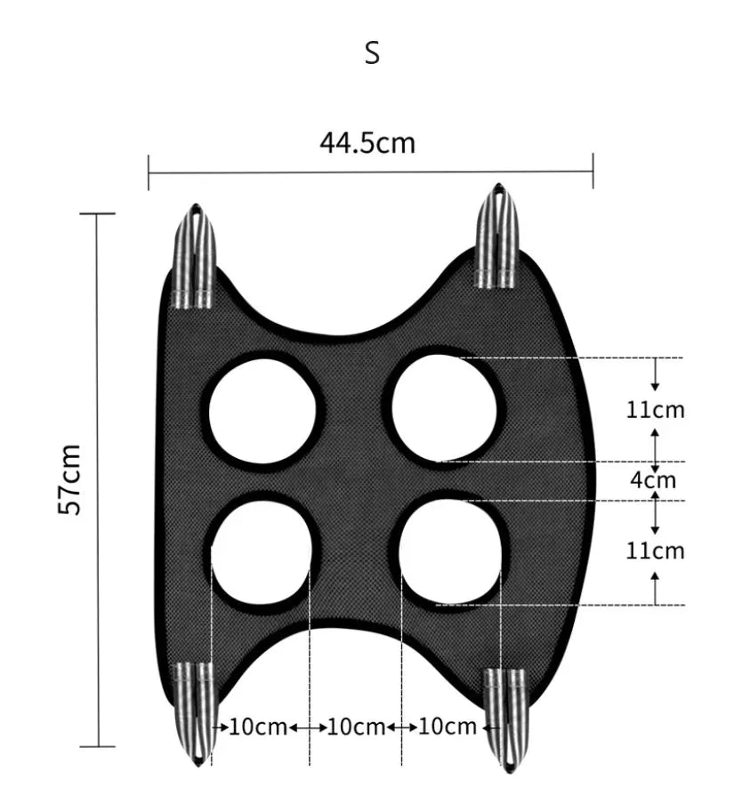 Pet Grooming Hammock Four-Leg Openings for Nail Trimming