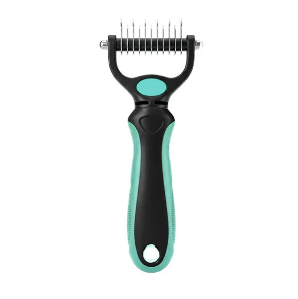 Pet Grooming Rake Two-Sided Detangling & Deshedding Gentle Teeth