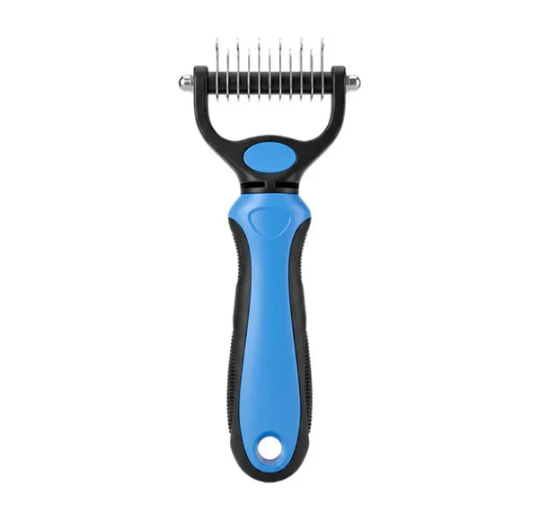 Pet Grooming Rake Two-Sided Detangling & Deshedding Gentle Teeth