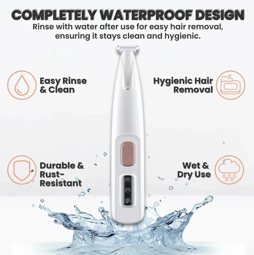 Pet Paw Trimmer LED Light & Waterproof Rechargeable Design