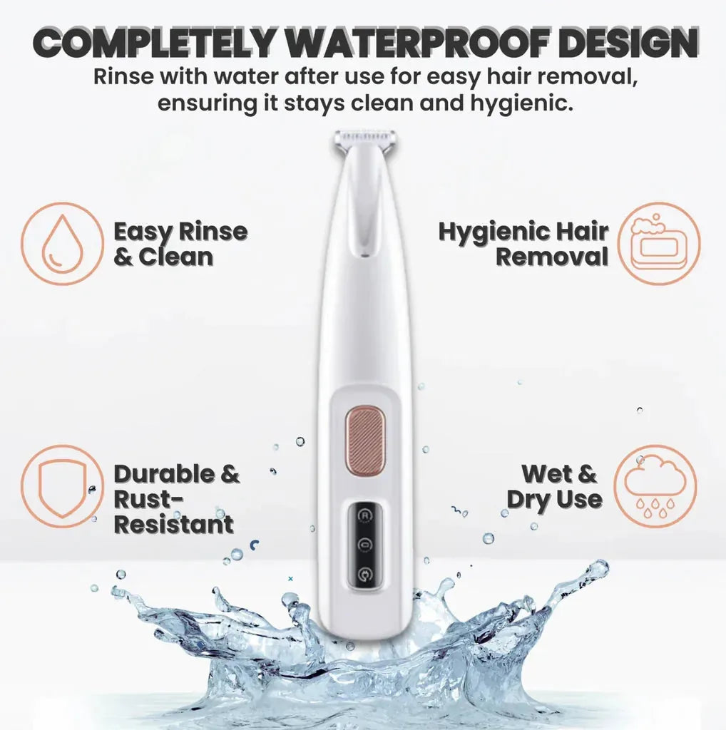 Pet Paw Trimmer LED Light & Waterproof Rechargeable Design
