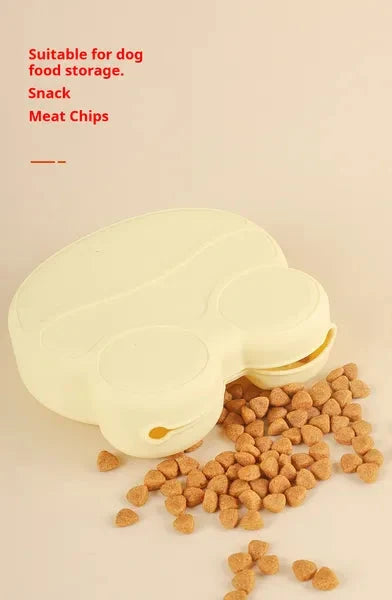 Pet Treat Pouch Food-Grade Silicone Squeeze-Open Clip-On