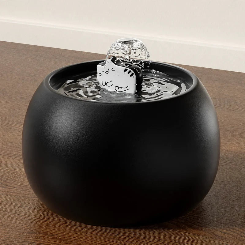 Pet Water Fountain Ceramic Filtered Flowing Water