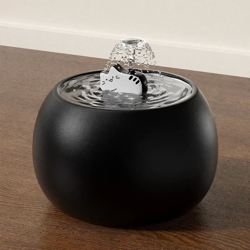 Pet Water Fountain Ceramic Filtered Flowing Water
