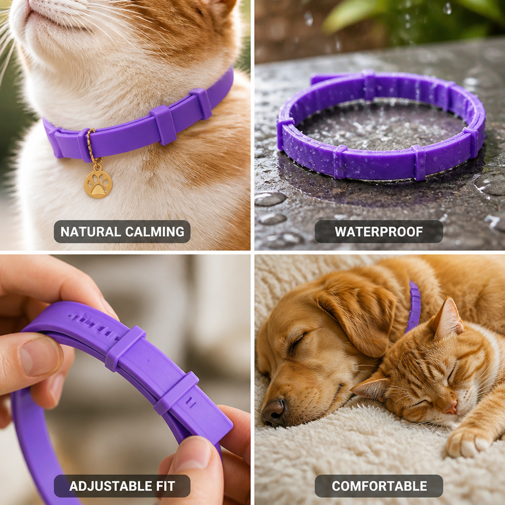 Pheromone-Infused Waterproof Adjustable Calming Collar (Dog & Cat)