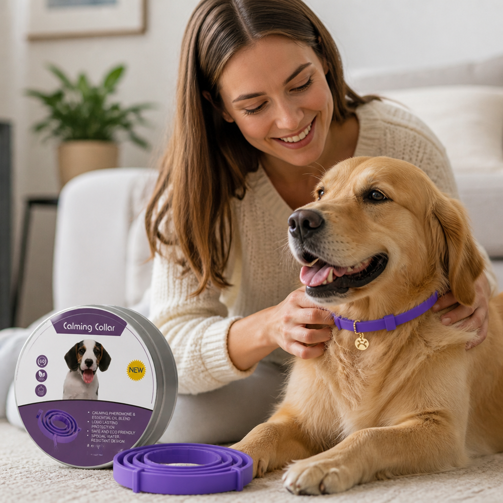 Pheromone-Infused Waterproof Adjustable Calming Collar (Dog & Cat)