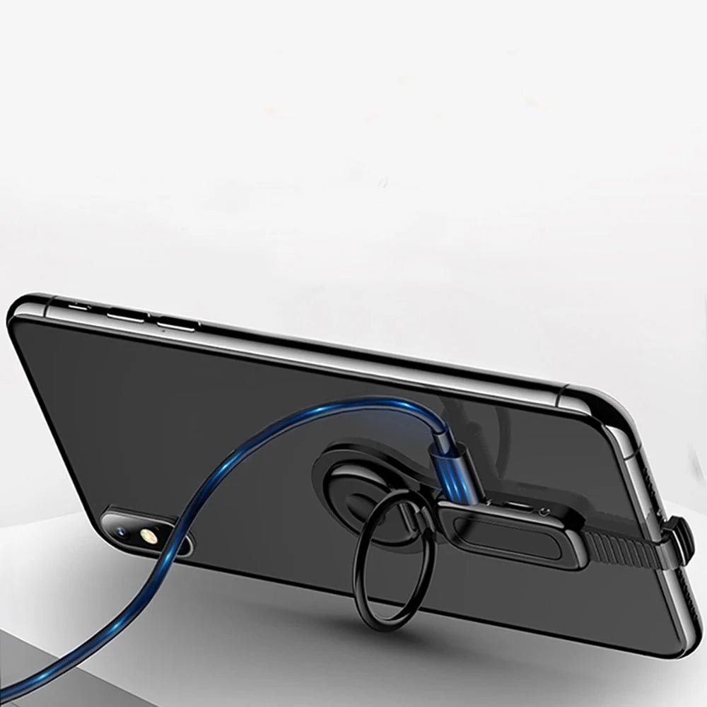 Phone Audio Adapter 2A Fast Charging Adjustable Ring Holder