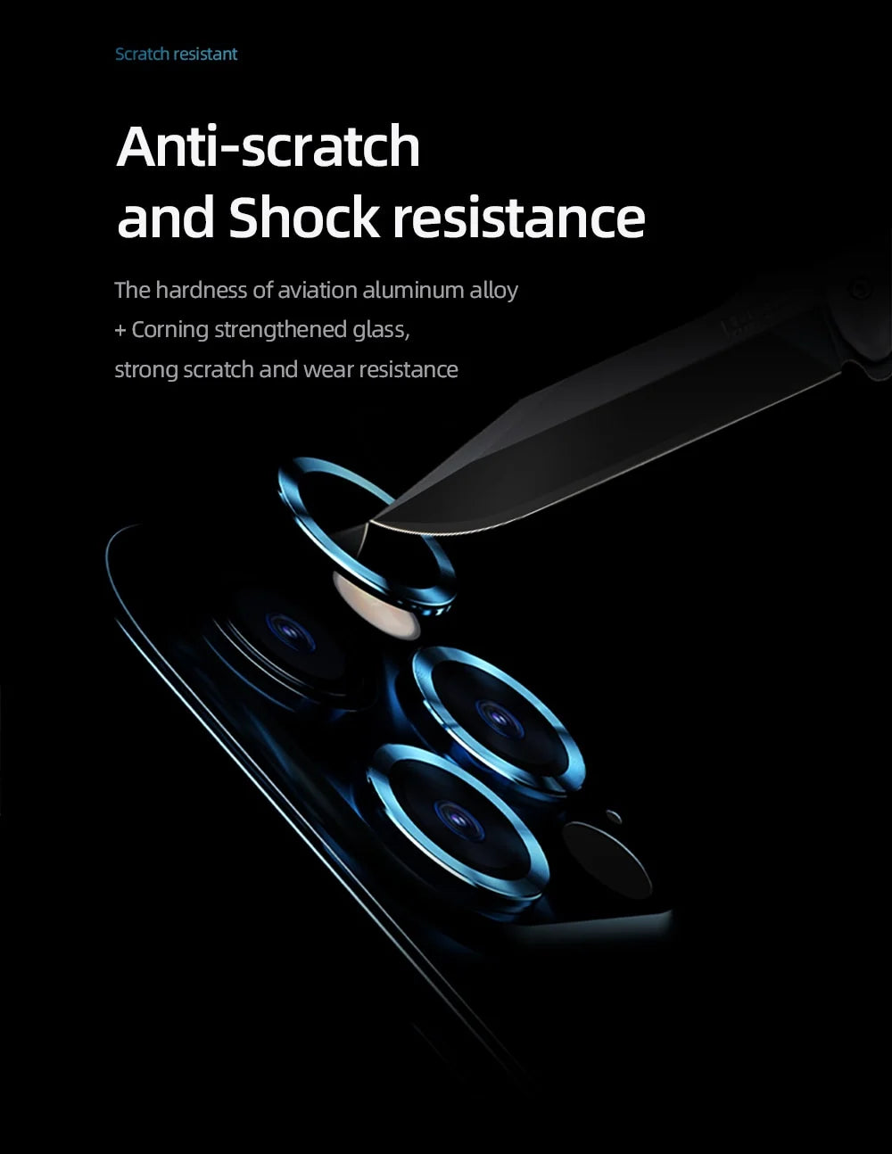 Phone Camera Lens Protector Scratch-Resistant Glass Set of 3