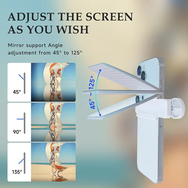 Phone Camera Mirror Clip Kit Adjustable Reflector
