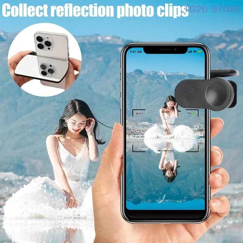 Phone Camera Mirror Clip Kit Adjustable Reflector