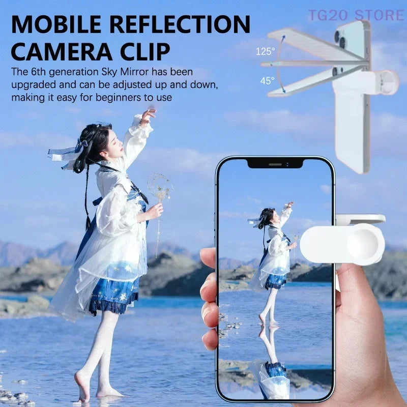 Phone Camera Mirror Clip Kit Adjustable Reflector