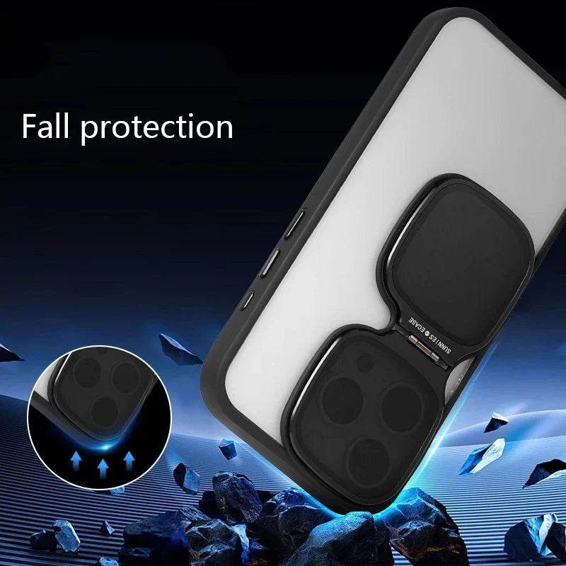 Phone Case Acrylic Retractable Stand Raised Camera Lens Protection