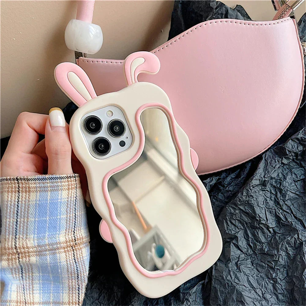 Phone Case Built-In Mirror Flexible TPU Scratch Protection