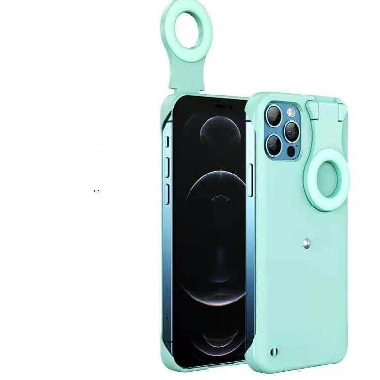 Phone Case Built-In Selfie Light Shockproof Bumper