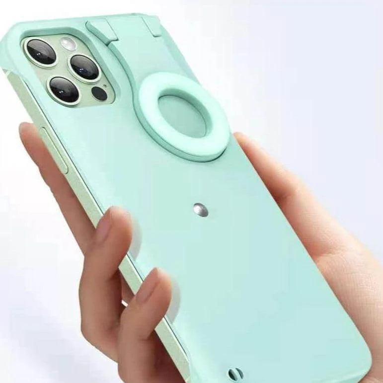 Phone Case Built-In Selfie Light Shockproof Bumper