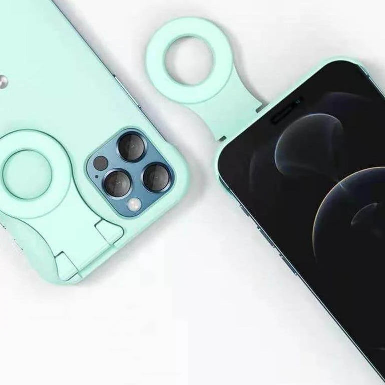 Phone Case Built-In Selfie Light Shockproof Bumper