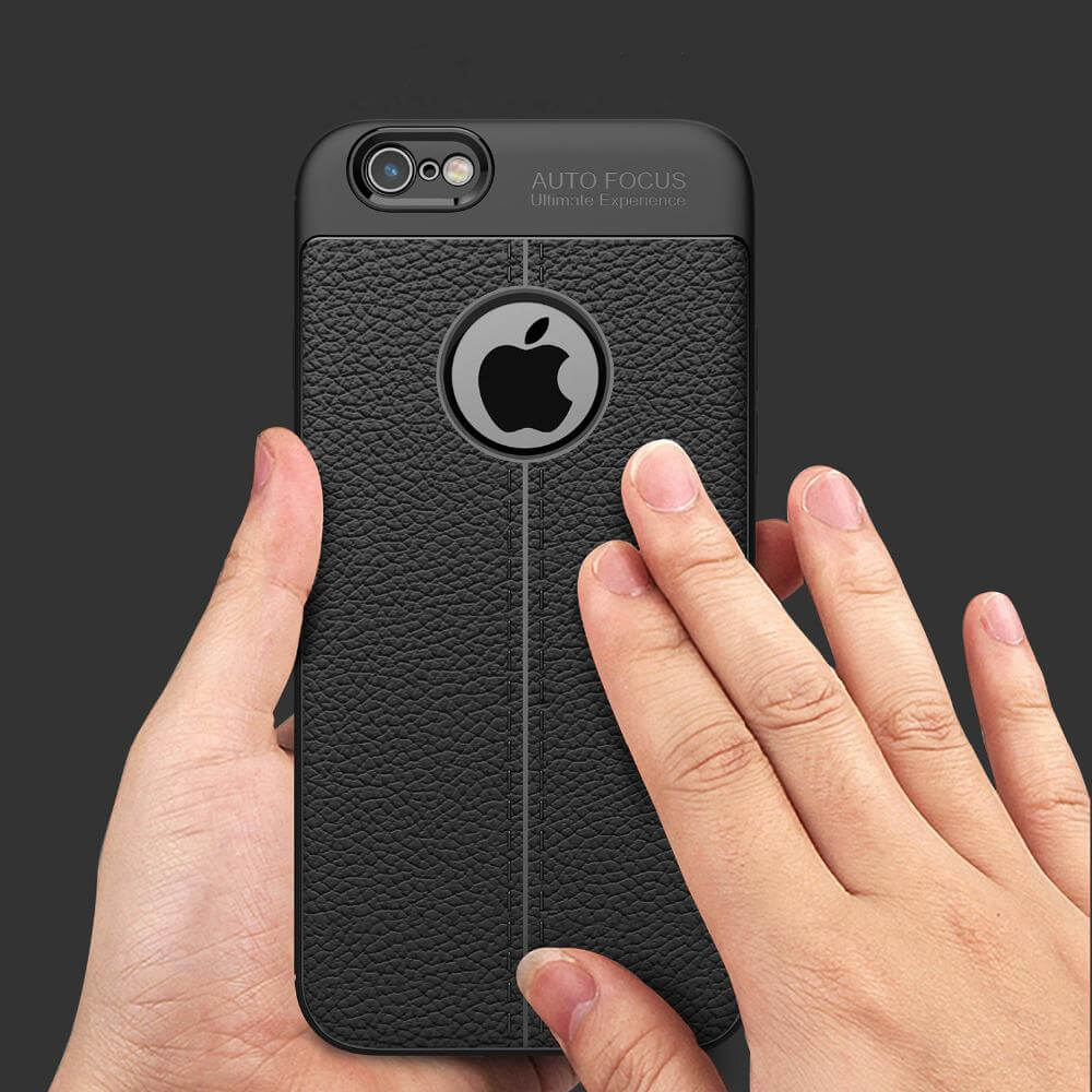 Phone Case Shockproof Silicone Carbon Fiber Matte Finish