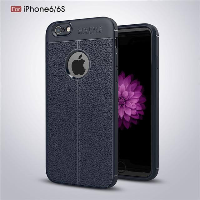 Phone Case Shockproof Silicone Carbon Fiber Matte Finish