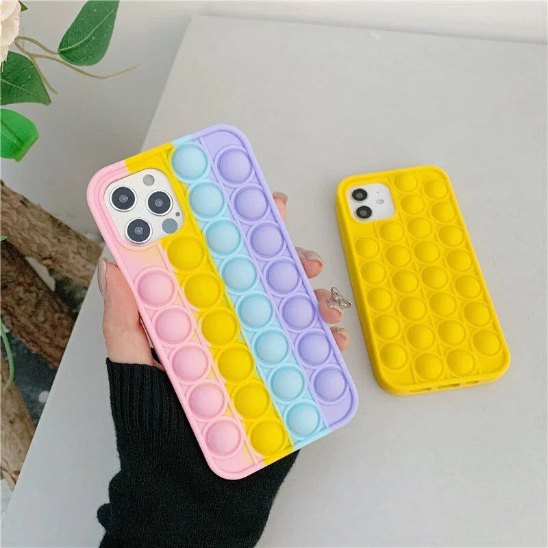 Phone Case Silicone Bubble Fidget Stress Relief