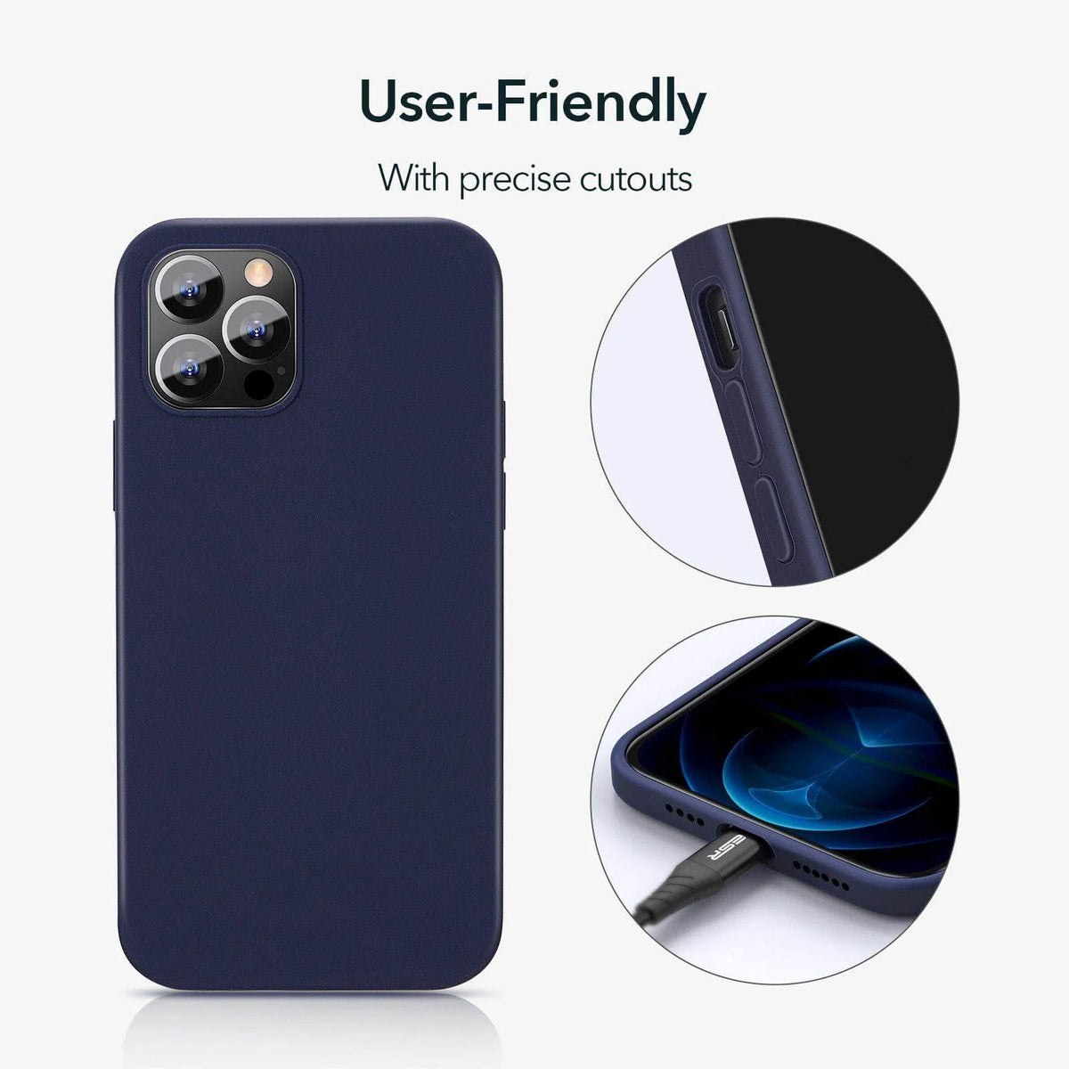 Phone Case Silicone Shock-Resistant Raised Edge Protection