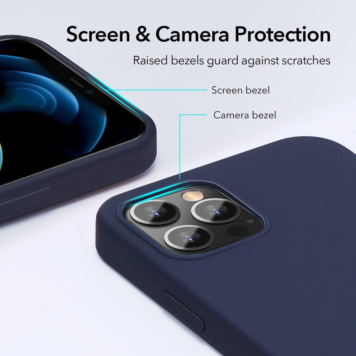 Phone Case Silicone Shock-Resistant Raised Edge Protection