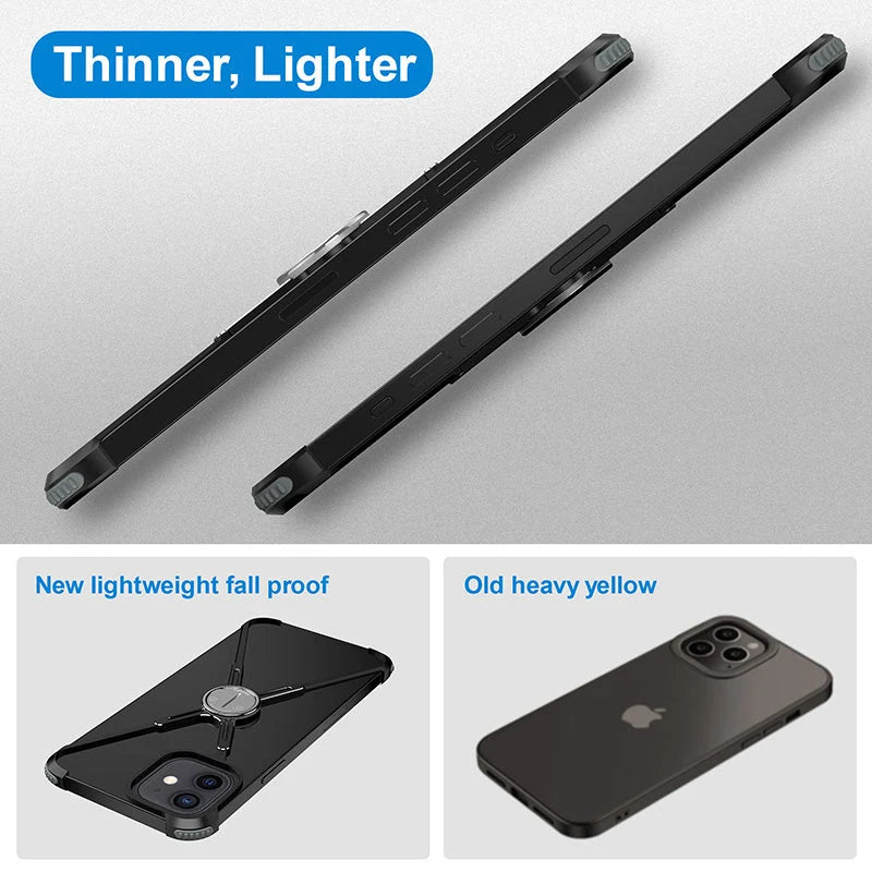Phone Case Slim Metal X-Frame Magnetic Stand