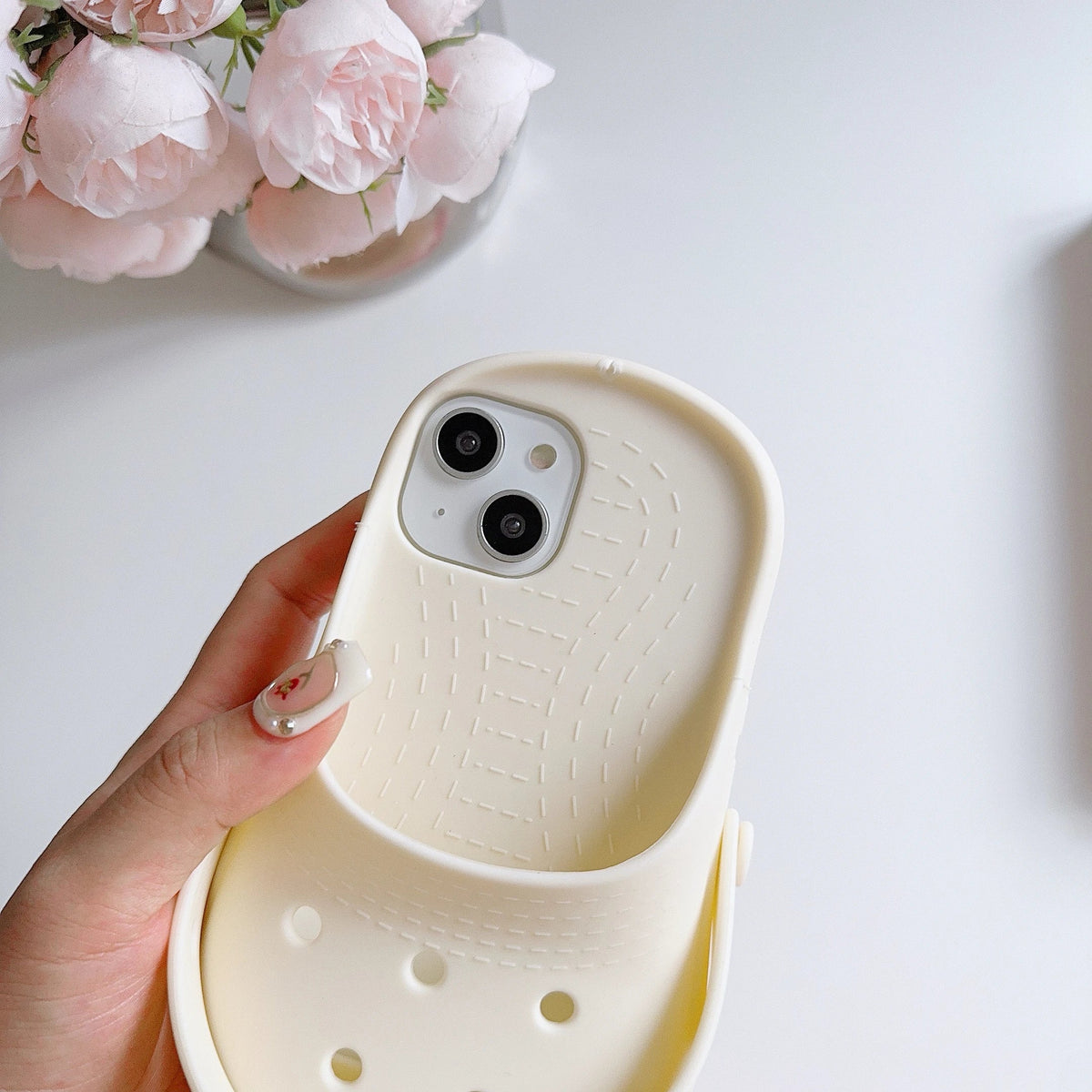 Phone Case Soft Silicone Shockproof Mini Slipper Design