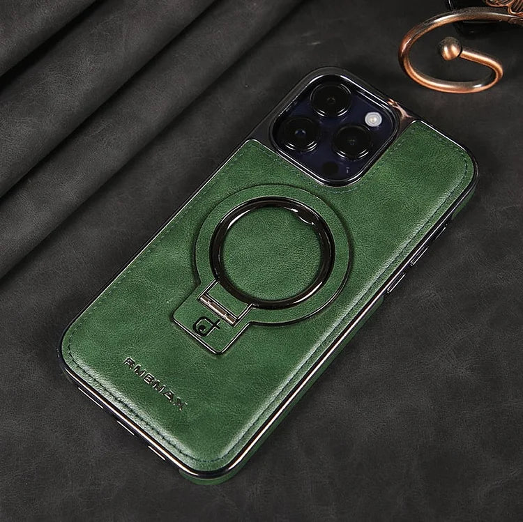 Phone Case Textured Grip Foldable Kickstand & Magnetic Ring
