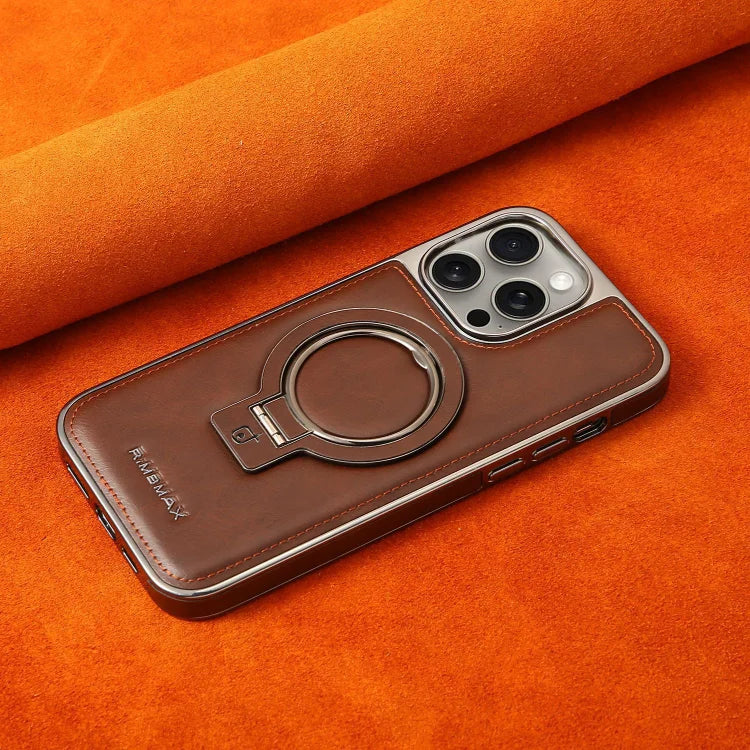 Phone Case Textured Grip Foldable Kickstand & Magnetic Ring