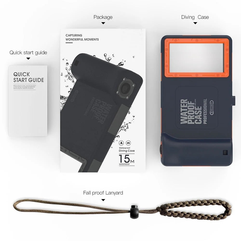 Phone Case Waterproof to 50 Ft Shock-Resistant