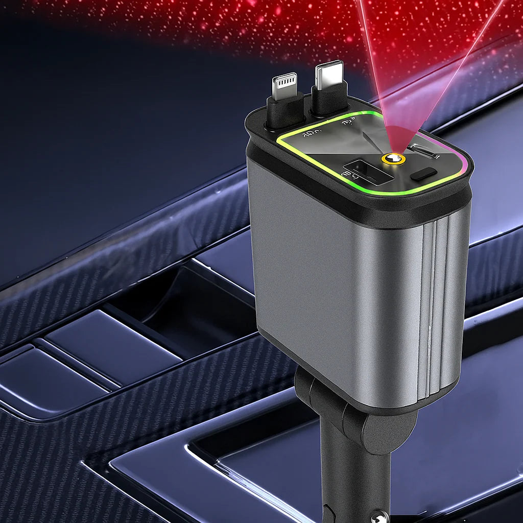 Phone Charger Starry Sky Projector Retractable Cable