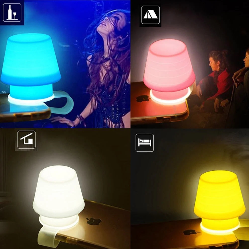 Phone Flashlight Night Lamp Silicone Ambient Diffuser