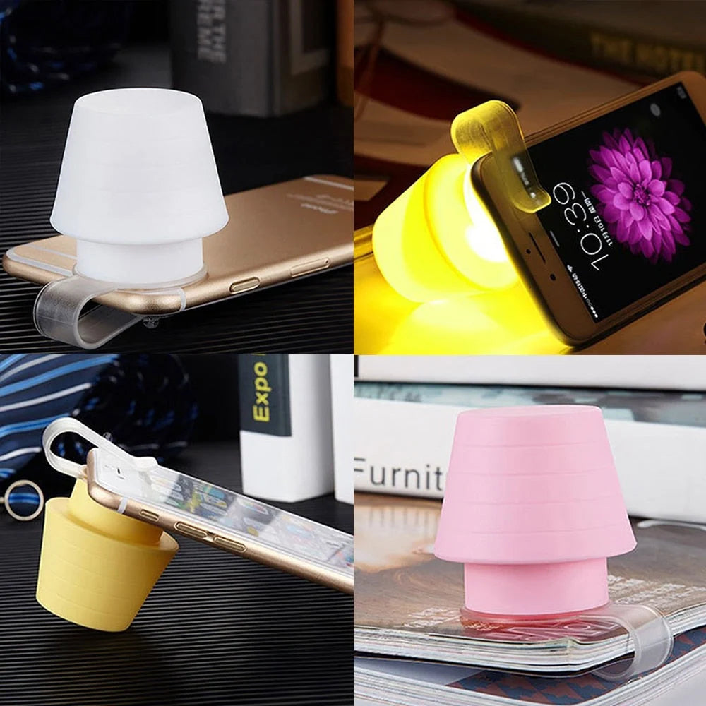 Phone Flashlight Night Lamp Silicone Ambient Diffuser