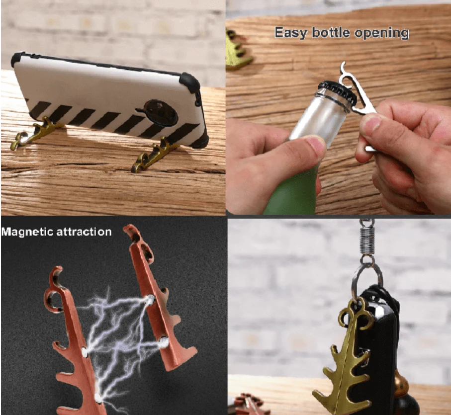 Phone Holder Magnetic Aluminum Alloy Bottle Opener
