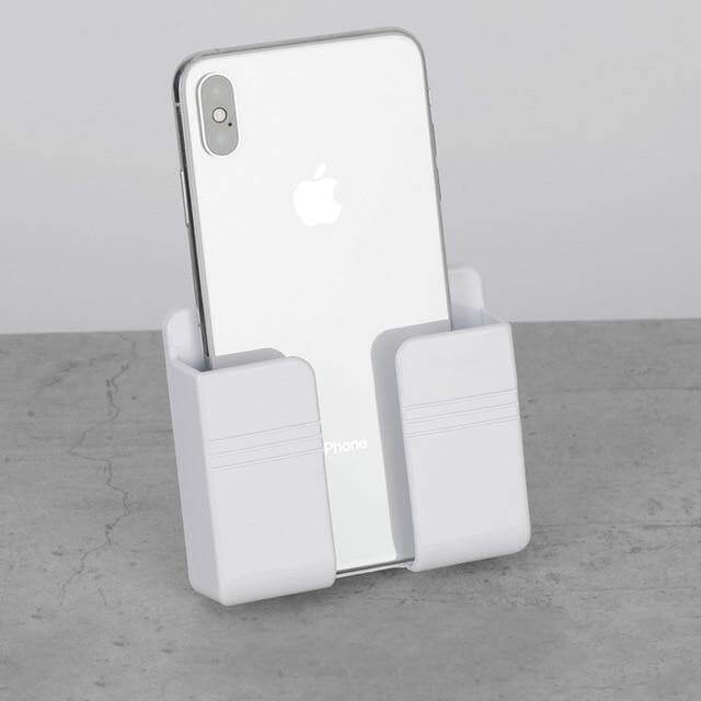 Phone Holder Wall-Mounted Drill-Free Adhesive Charging Access