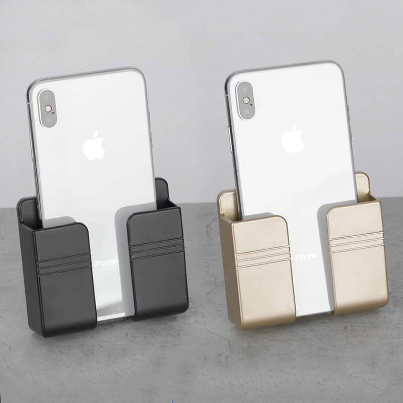 Phone Holder Wall-Mounted Drill-Free Adhesive Charging Access