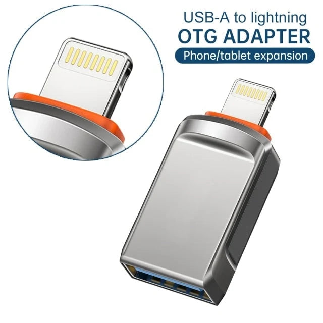 Phone OTG Adapter USB 3.0 Plug-and-Play