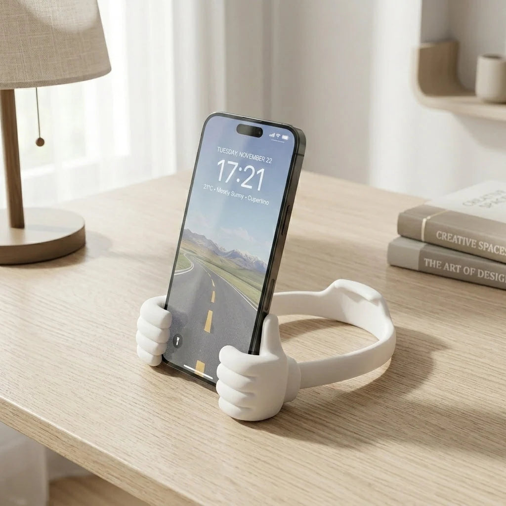 Phone Stand Compact Non-Slip Portrait & Landscape Viewing