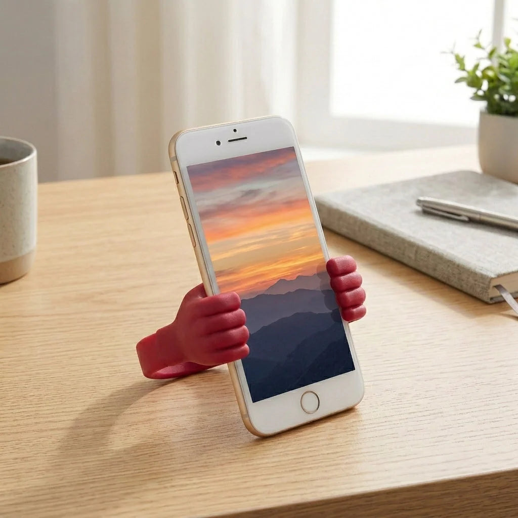 Phone Stand Compact Non-Slip Portrait & Landscape Viewing