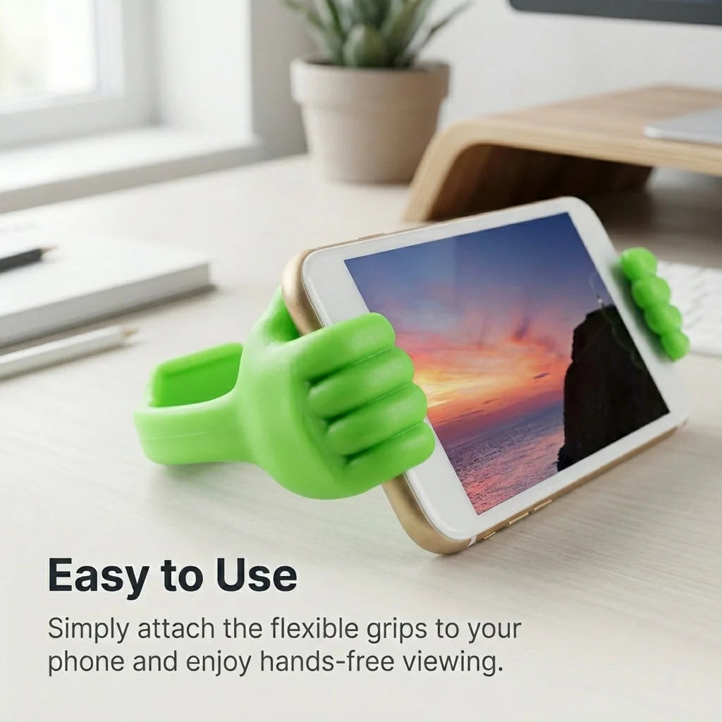 Phone Stand Compact Non-Slip Portrait & Landscape Viewing