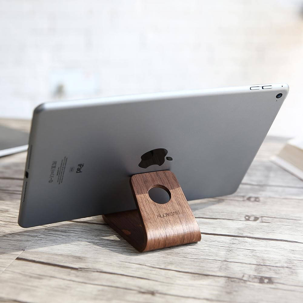Phone Stand Wooden Non-Slip Compact Desk Design