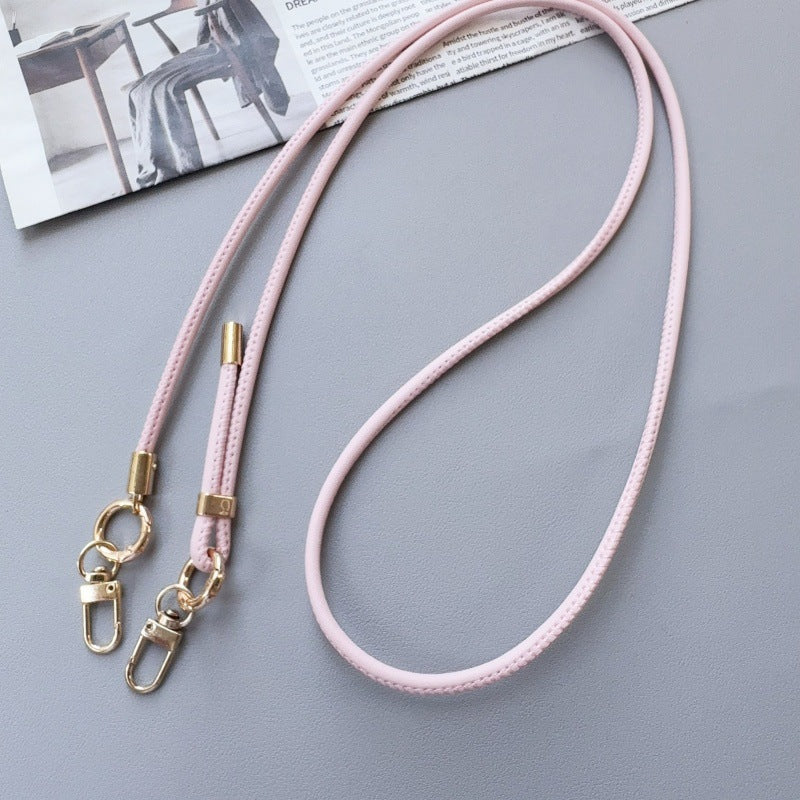 Phone Strap Leather Adjustable Length With Dual Metal Clips