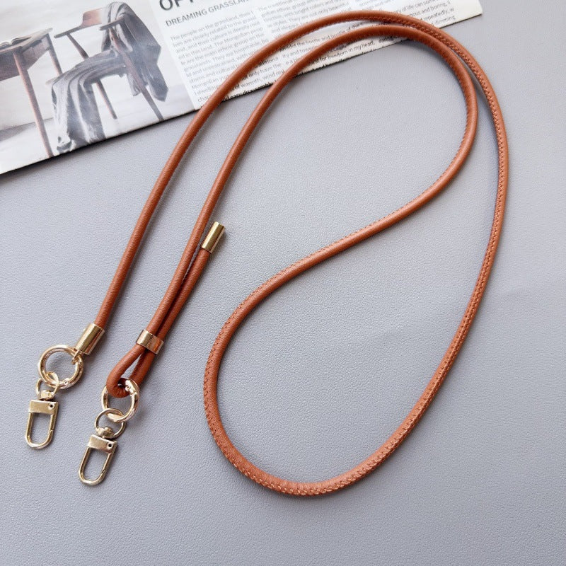 Phone Strap Leather Adjustable Length With Dual Metal Clips