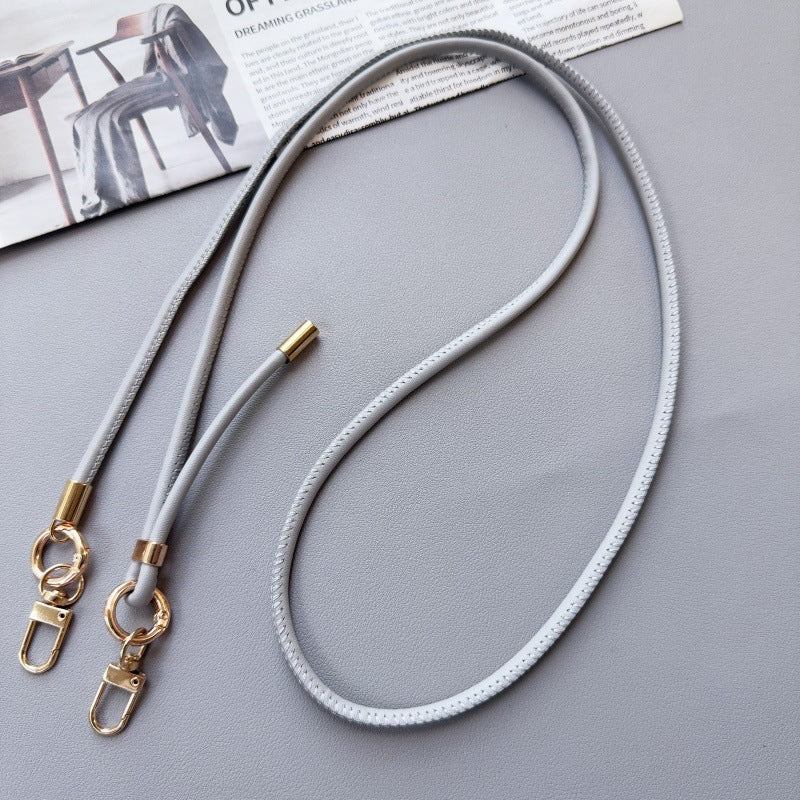 Phone Strap Leather Adjustable Length With Dual Metal Clips